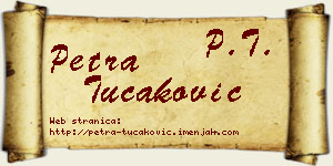 Petra Tucaković vizit kartica